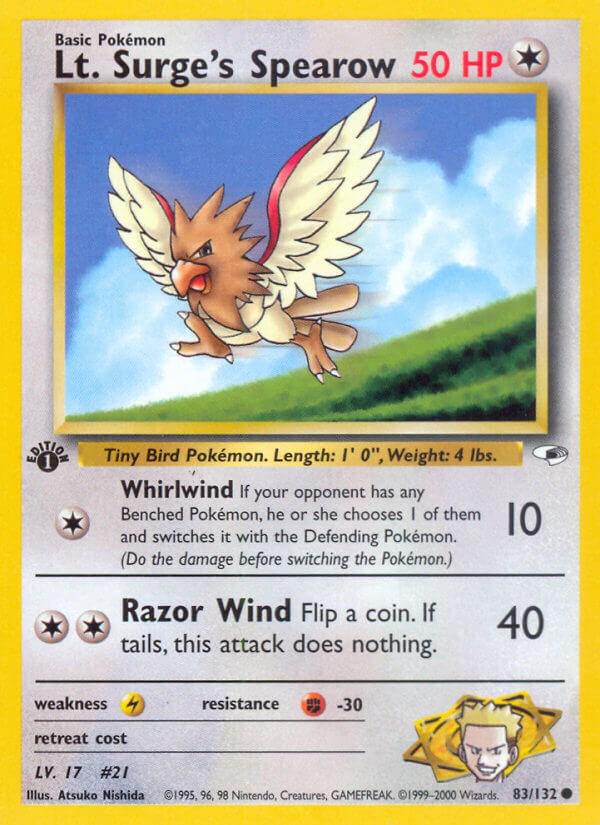 Lt. Surge's Spearow [1st-Edition]
